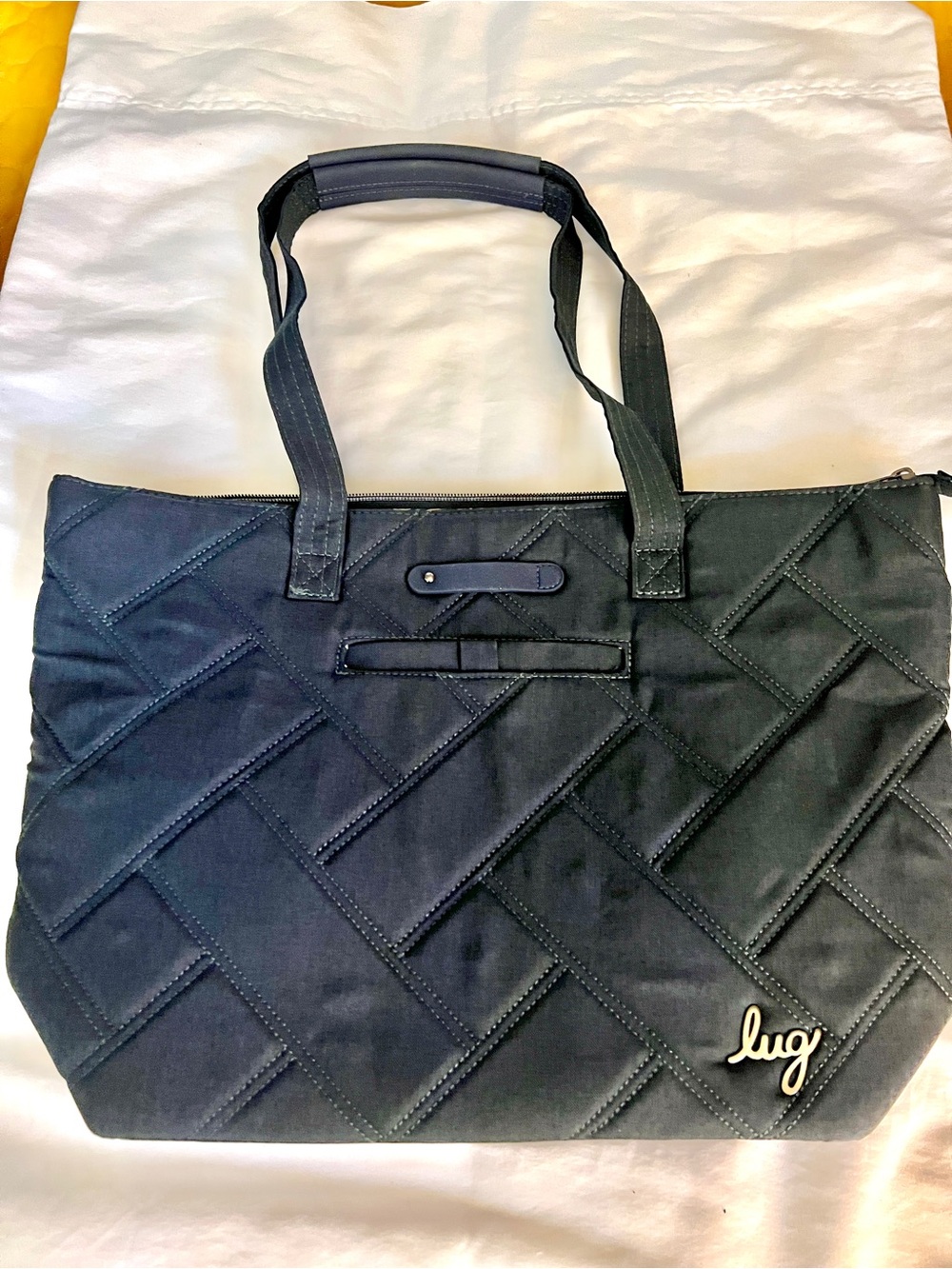 Lug Quilted Tote Bag  Skyliner in Heather Indigo